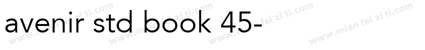 avenir std book 45字体转换